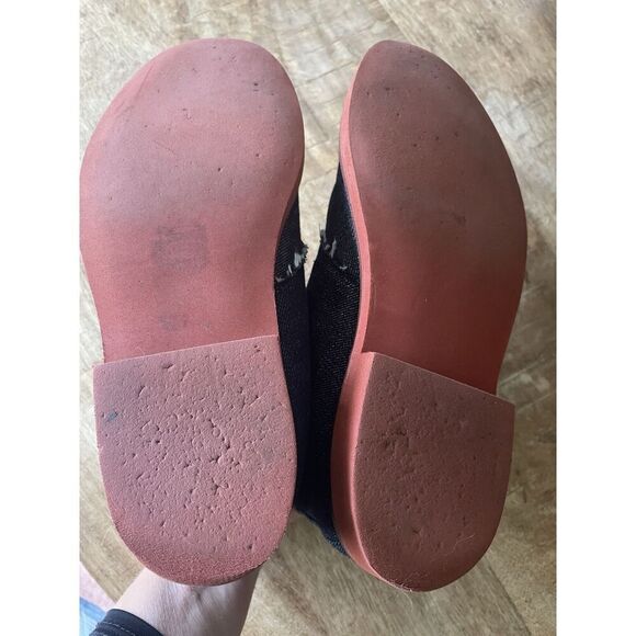 Moncairy Made in England Denim Chukka Desert Boots Leather Lined M7 W9 UK 5 Red main image 7